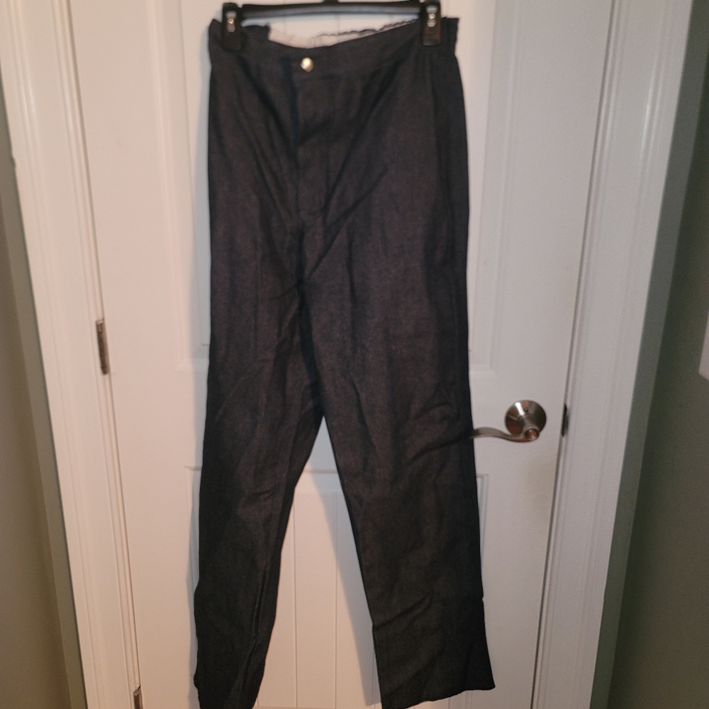 Cotton Faux Denim Pants Mens Medium